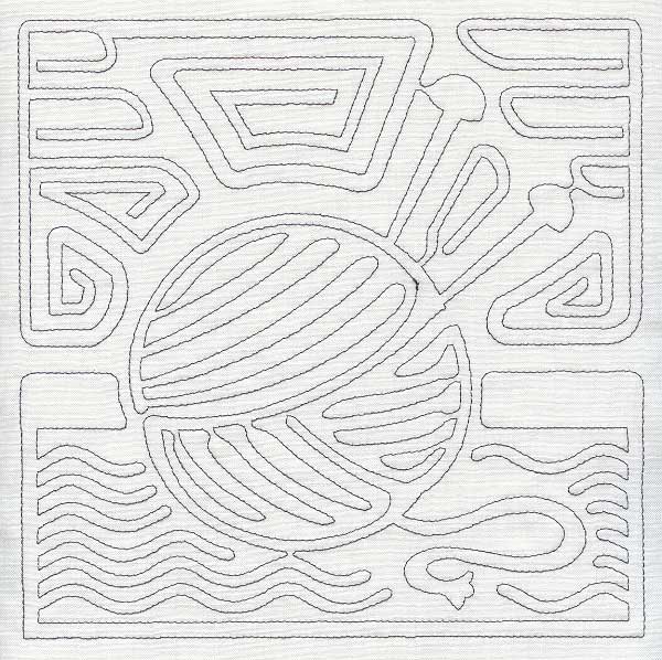 Mola Knitting Quilting Square (Single Run)