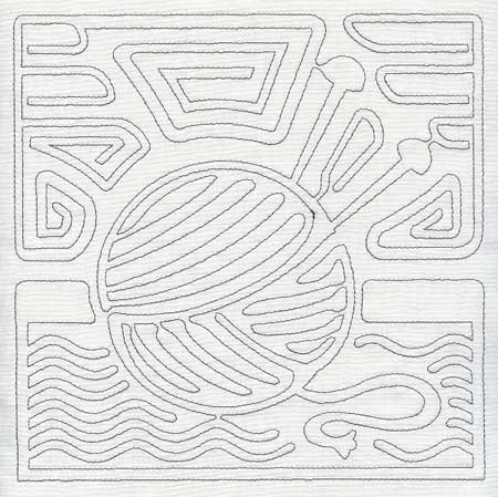 Mola Knitting Quilting Square (Single Run)