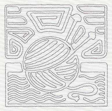 Mola Knitting Quilting Square (Single Run)