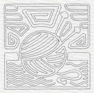 Mola Knitting Quilting Square (Single Run)