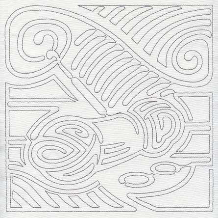 Mola Crocheting Quilting Square (Single Run)