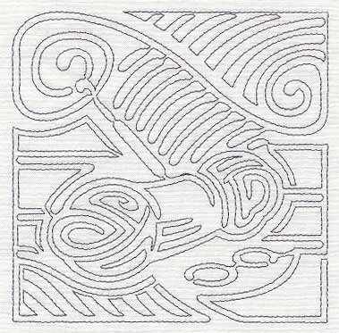 Mola Crocheting Quilting Square (Single Run)