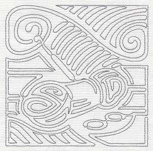 Mola Crocheting Quilting Square (Single Run)