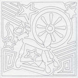 Mola Spinning Wheel Quilting Square (Single Run)