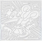 Mola Scissors and Thread Quilting Square (Single Run)