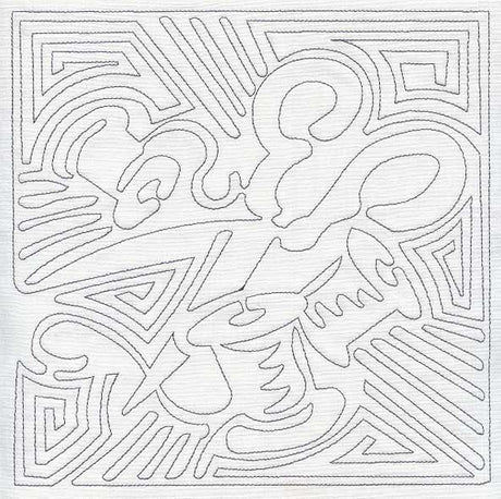 Mola Scissors and Thread Quilting Square (Single Run)