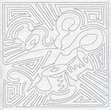 Mola Scissors and Thread Quilting Square (Single Run)