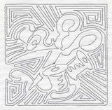 Mola Scissors and Thread Quilting Square (Single Run)