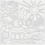 Mola Sunbonnet Sue Quilting Square (Single Run)