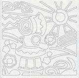 Mola Sunbonnet Sue Quilting Square (Single Run)