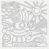 Mola Sunbonnet Sue Quilting Square (Single Run)