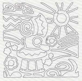 Mola Sunbonnet Sue Quilting Square (Single Run)