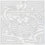 Mola Pincushion Quilting Square (Single Run)