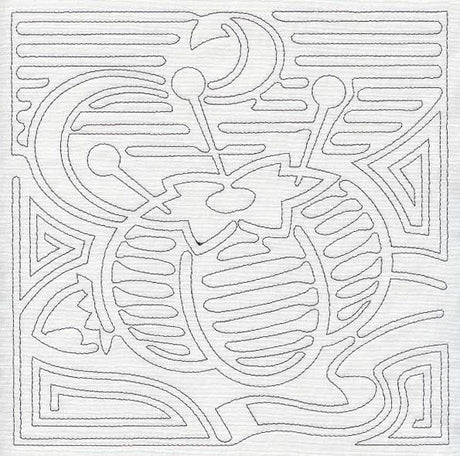 Mola Pincushion Quilting Square (Single Run)