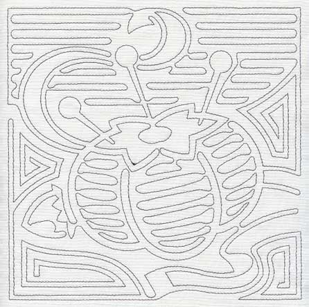 Mola Pincushion Quilting Square (Single Run)