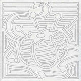 Mola Pincushion Quilting Square (Single Run)