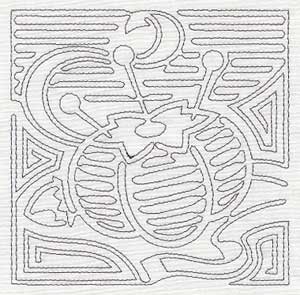 Mola Pincushion Quilting Square (Single Run)