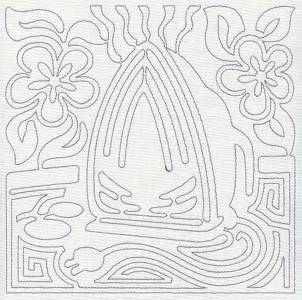 Mola Iron Quilting Square (Single Run)