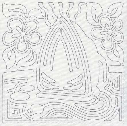 Mola Iron Quilting Square (Single Run)