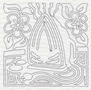 Mola Iron Quilting Square (Single Run)