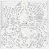 Mola Dress Form Quilting Square (Single Run)