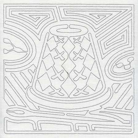 Mola Thimble Quilting Square (Single Run)