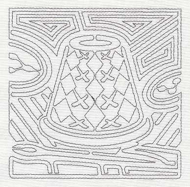 Mola Thimble Quilting Square (Single Run)