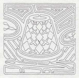 Mola Thimble Quilting Square (Single Run)