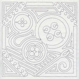 Mola Button Quilting Square (Single Run)