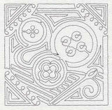 Mola Button Quilting Square (Single Run)