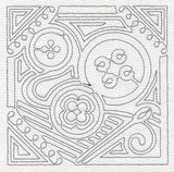 Mola Button Quilting Square (Single Run)