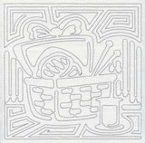 Mola Sewing Basket Quilting Square (Single Run)