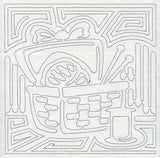 Mola Sewing Basket Quilting Square (Single Run)