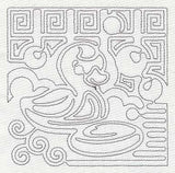 Mola Rubber Ducky Quilting Square (Single Run)