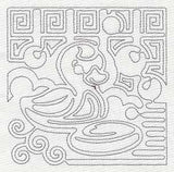 Mola Rubber Ducky Quilting Square (Single Run)