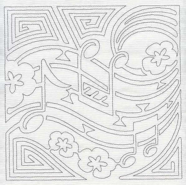 Mola Music Quilting Square (Single Run)