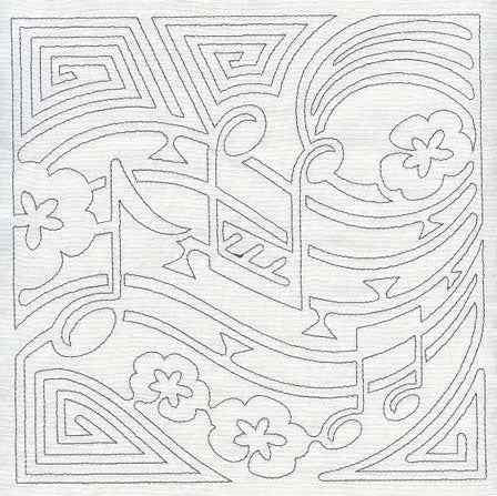 Mola Music Quilting Square (Single Run)