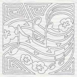 Mola Music Quilting Square (Single Run)