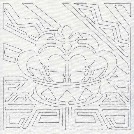 Mola Royal Crown Quilting Square (Single Run)