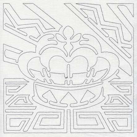 Mola Royal Crown Quilting Square (Single Run)