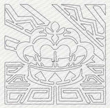 Mola Royal Crown Quilting Square (Single Run)