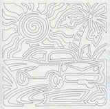 Mola Classic Car Quilting Square (Single Run)