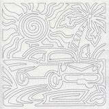 Mola Classic Car Quilting Square (Single Run)