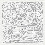 Mola Classic Car Quilting Square (Single Run)