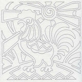 Mola Rooster Quilting Square (Single Run)