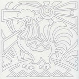 Mola Rooster Quilting Square (Single Run)