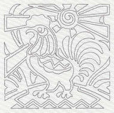 Mola Rooster Quilting Square (Single Run)