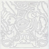 Mola Hen Quilting Square (Single Run)