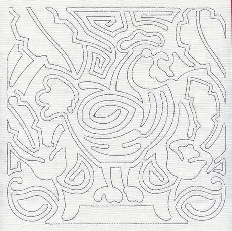 Mola Hen Quilting Square (Single Run)