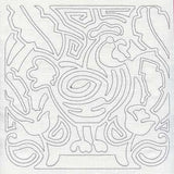 Mola Hen Quilting Square (Single Run)